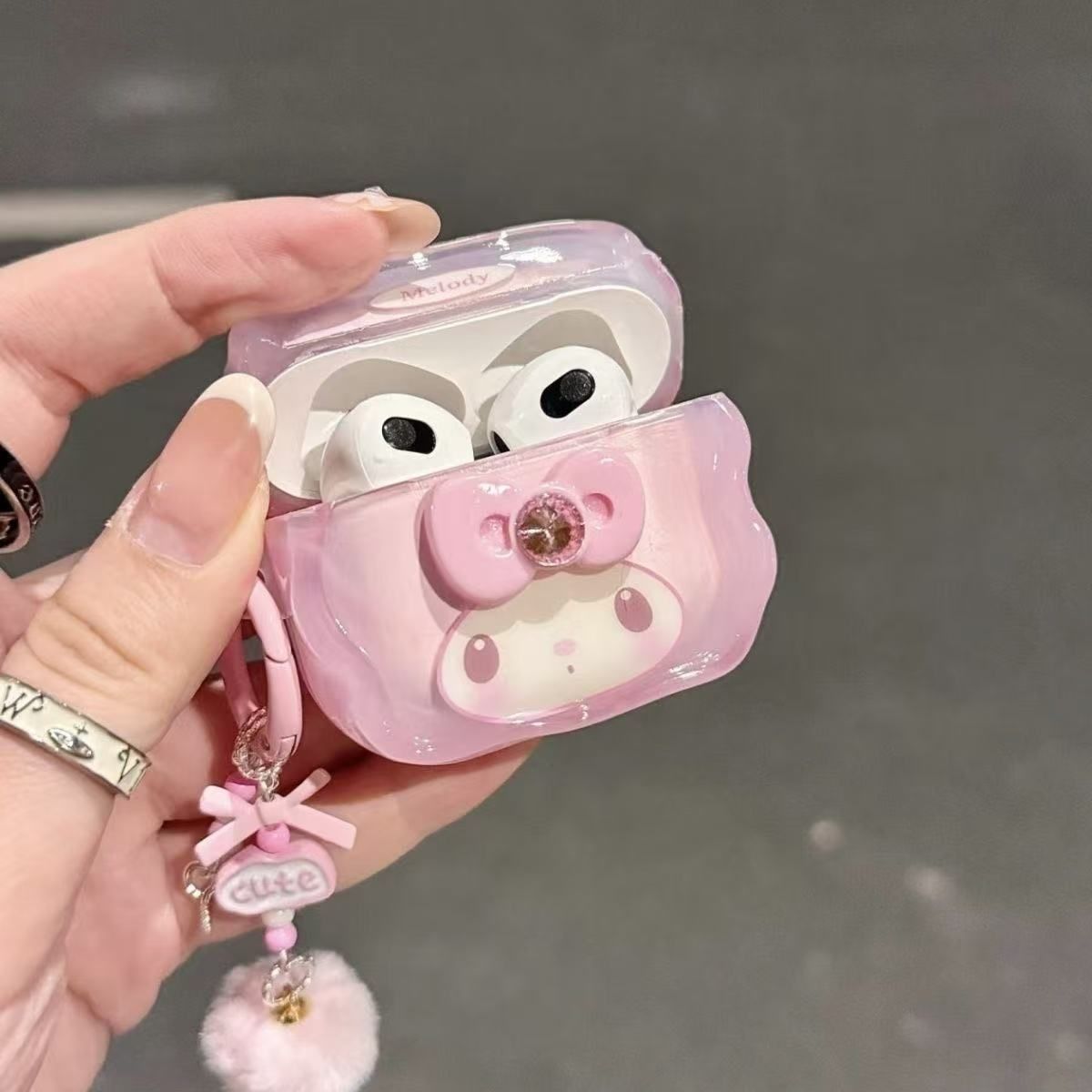 日系软萌立体蝴蝶结美乐蒂适用AirPods4苹果耳机保护套可爱少女